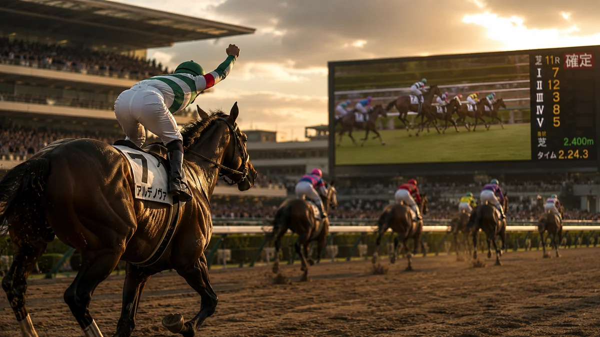 レース後に競走馬の走りを振り返る